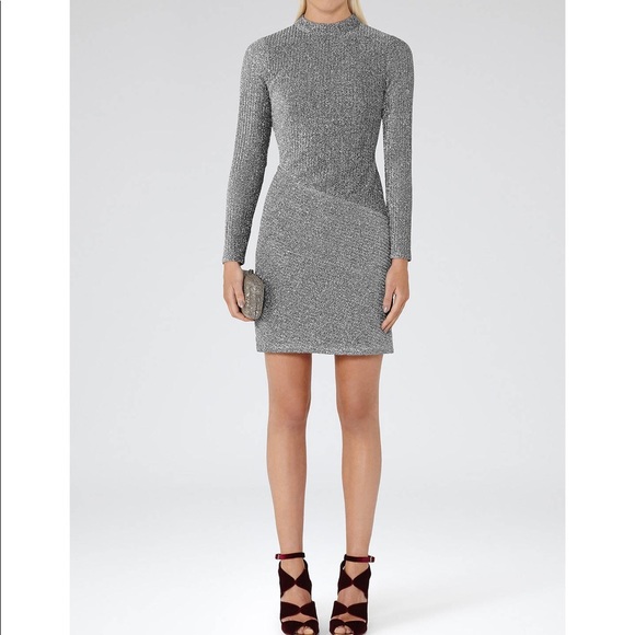 reiss metallic dress
